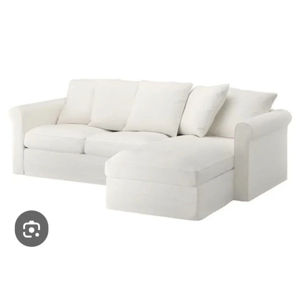 Ikea HARLANDA Pillow Covers Set of 4 Slipcover for Loveseat Sofa INSEROS WHITE